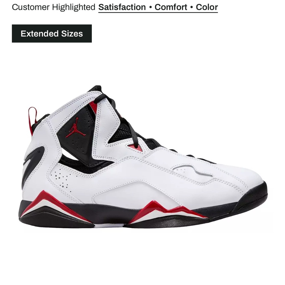 Jordan true flight White and Red High-Top Sneakers - Picture 8 of 8